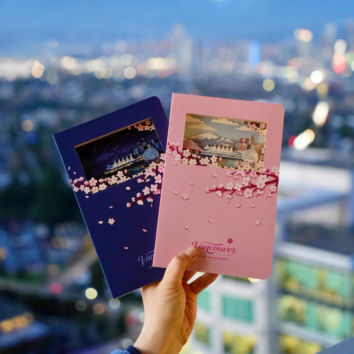 Vancouver Sakura 3D Paper-Cut Notebooks
