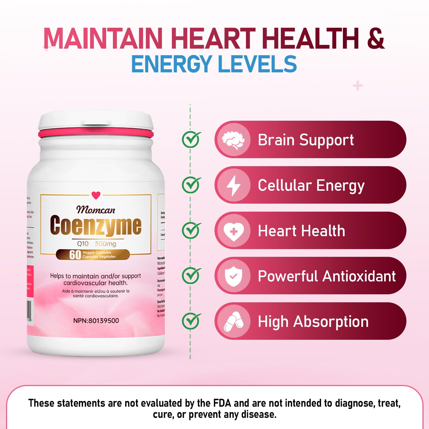 CoQ10 300mg | Energy & Heart Support