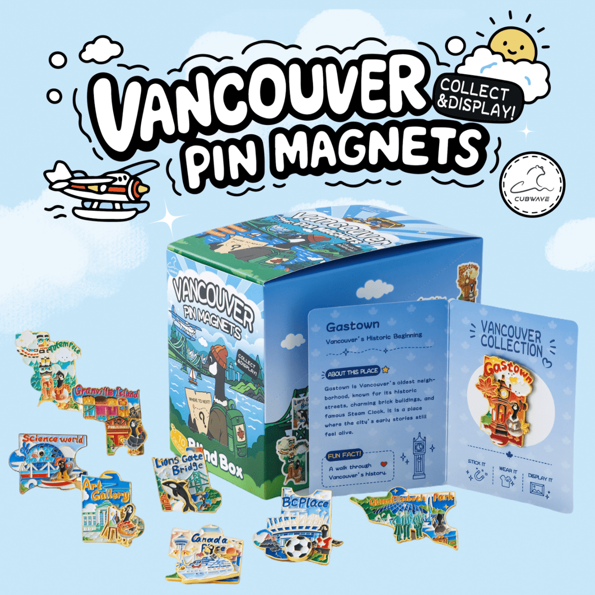Vancouver Landmark Pin Magnet Blind Bag — image 1