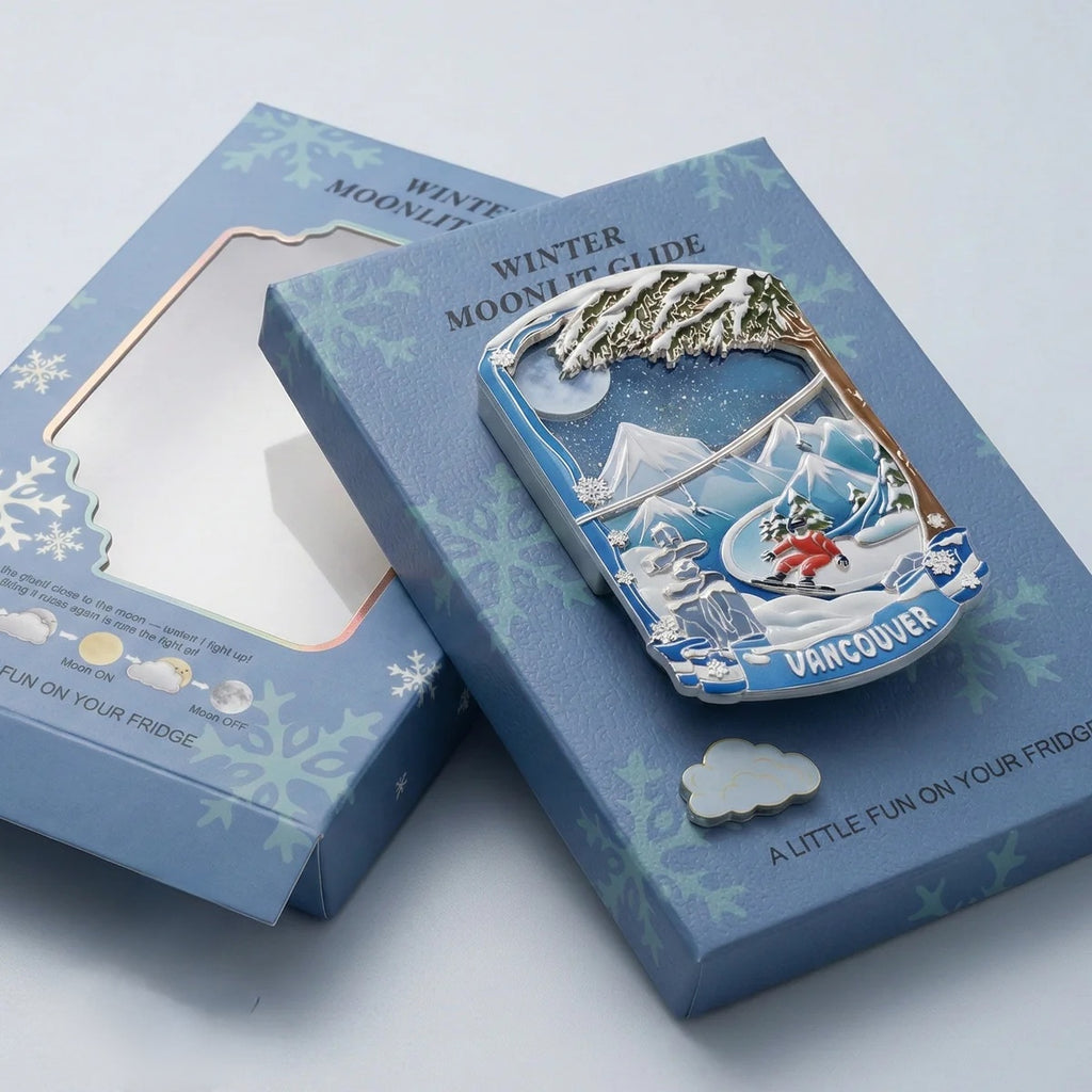 Vancouver Winter Moonlight Sandflow Fridge Magnet