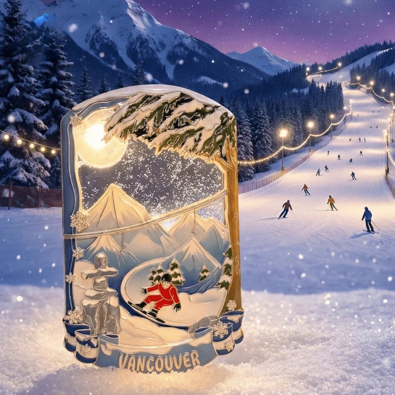 Vancouver Winter Moonlight Sandflow Fridge Magnet