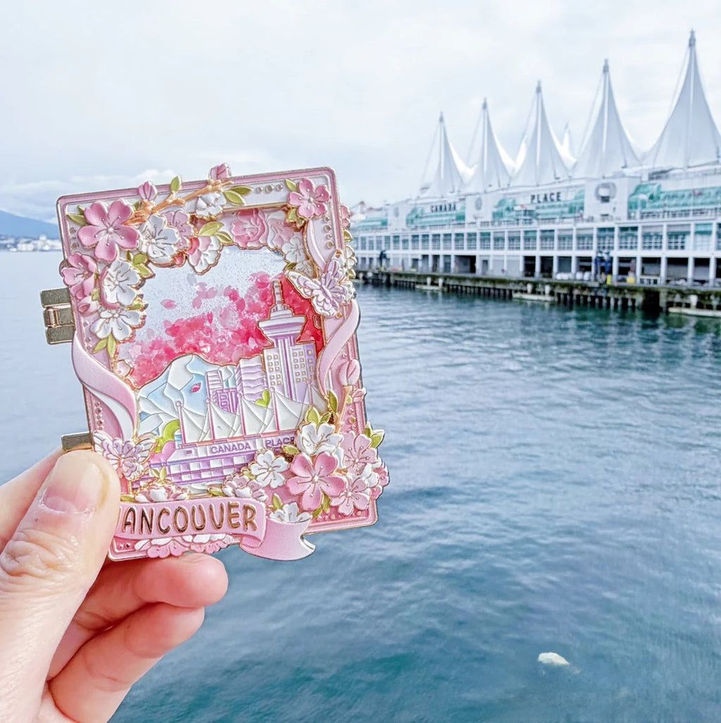 Sakura-Frame Folded Sandflow Fridge Magnet