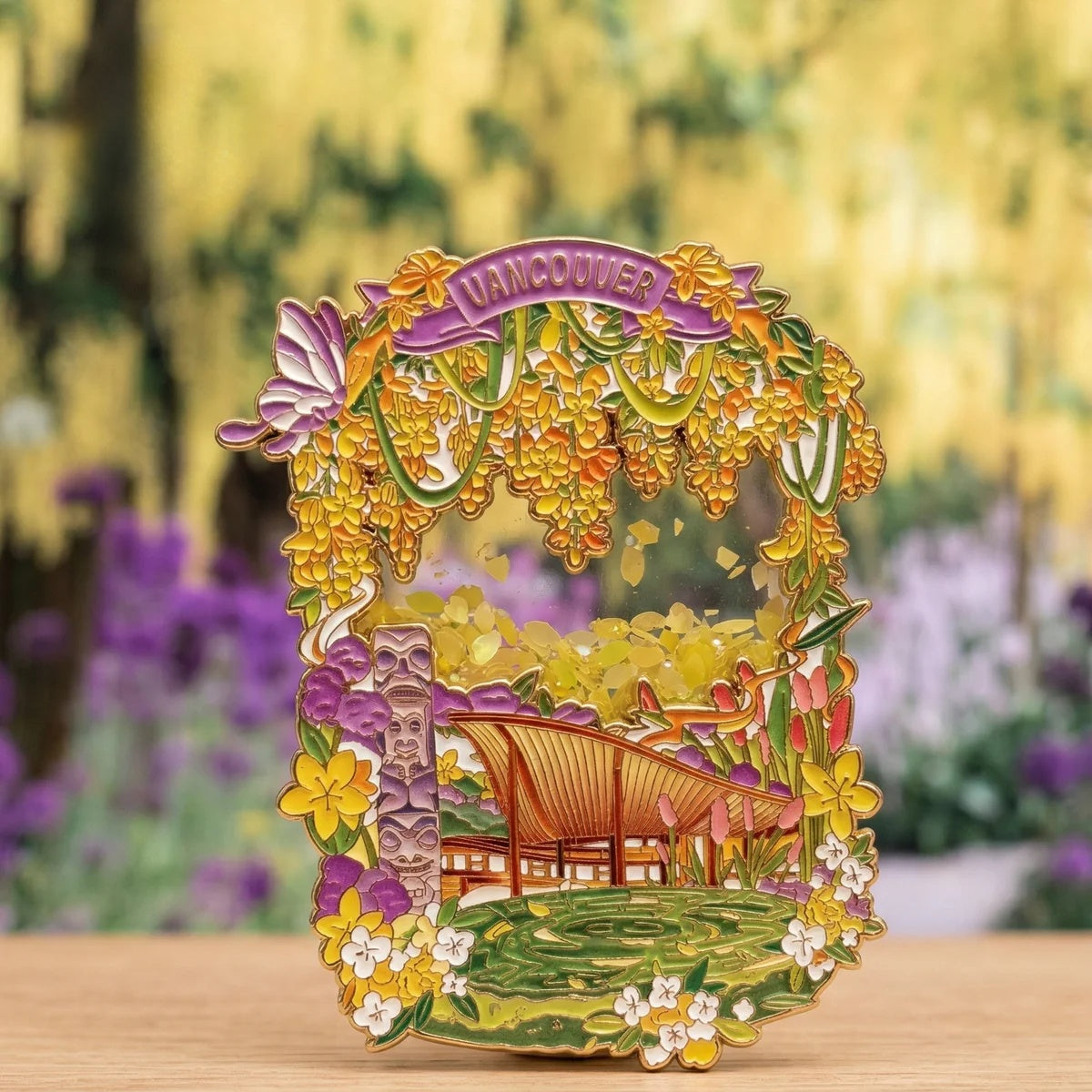 Petal-Flow Golden Chain Blossom Magnet