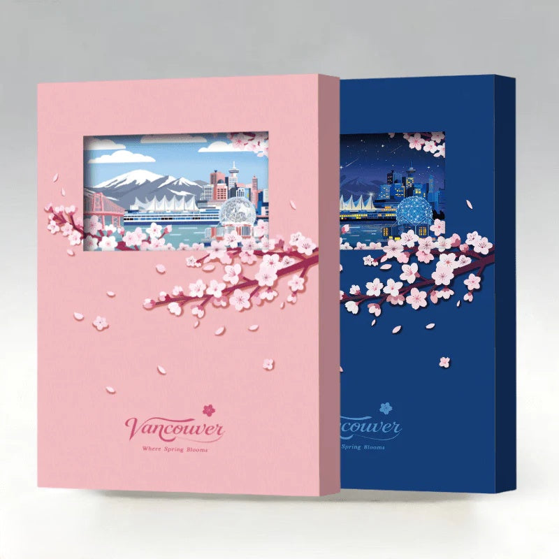 Vancouver Sakura Whisper · 3D Paper - Cut Notebook (Set)