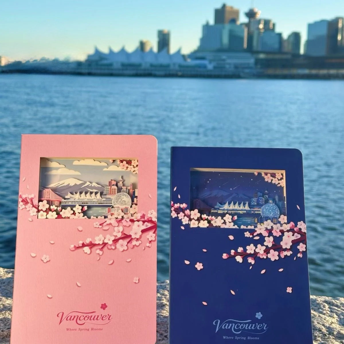Vancouver Sakura Whisper · 3D Paper - Cut Notebook (Set)