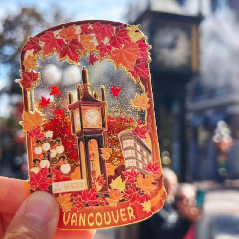 Maple-Flow Steam Clock Magnet