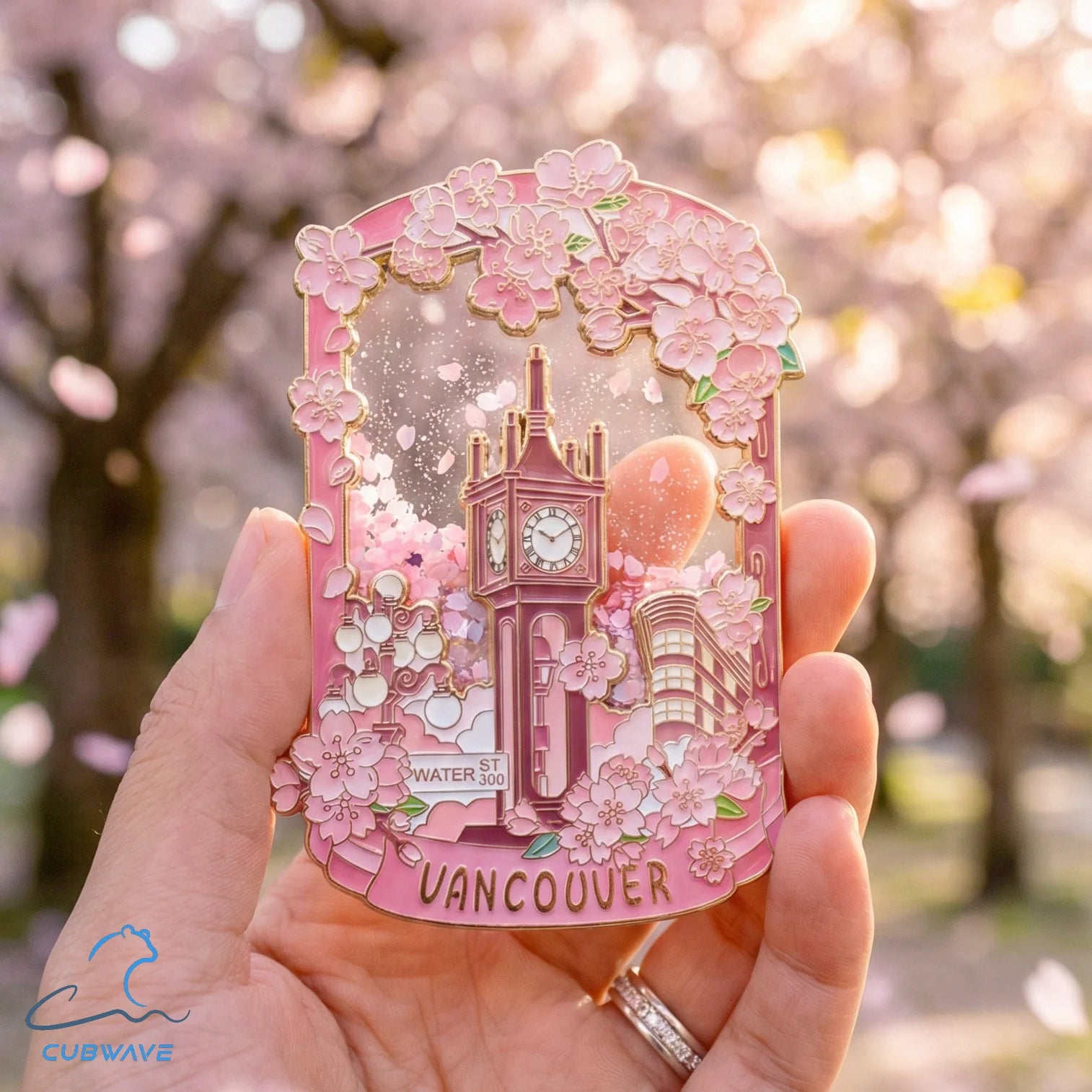 Sakura-Flow Steam Clock Magnet