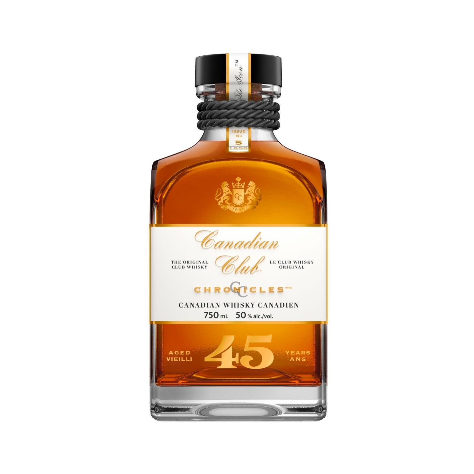 Canadian Club Chronicles 45 Year Old Whisky bottle