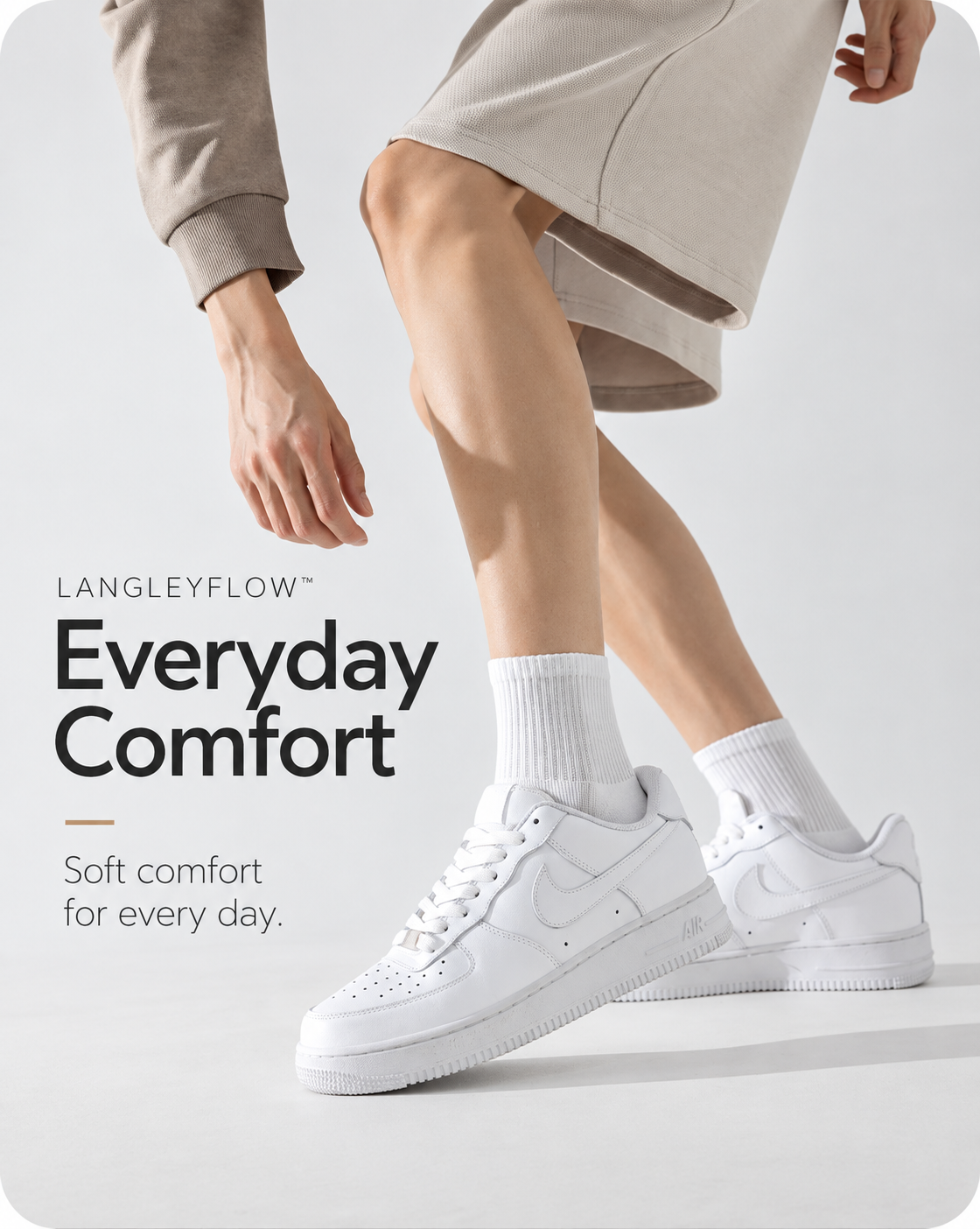 Langley Flow™ Everyday Comfort Socks – 100-Pair Pack