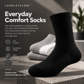 Langley Flow™ Everyday Comfort Socks – 50-Pair Pack