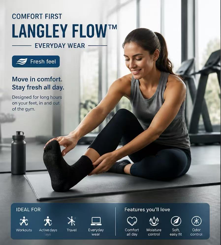 Langley Flow™ Everyday Wear Comfort Socks