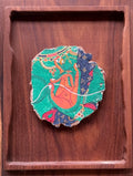 Hand of Blessing Dunhuang-inspired artwork with symbolic hand gesture, teal background, and ornate mural details