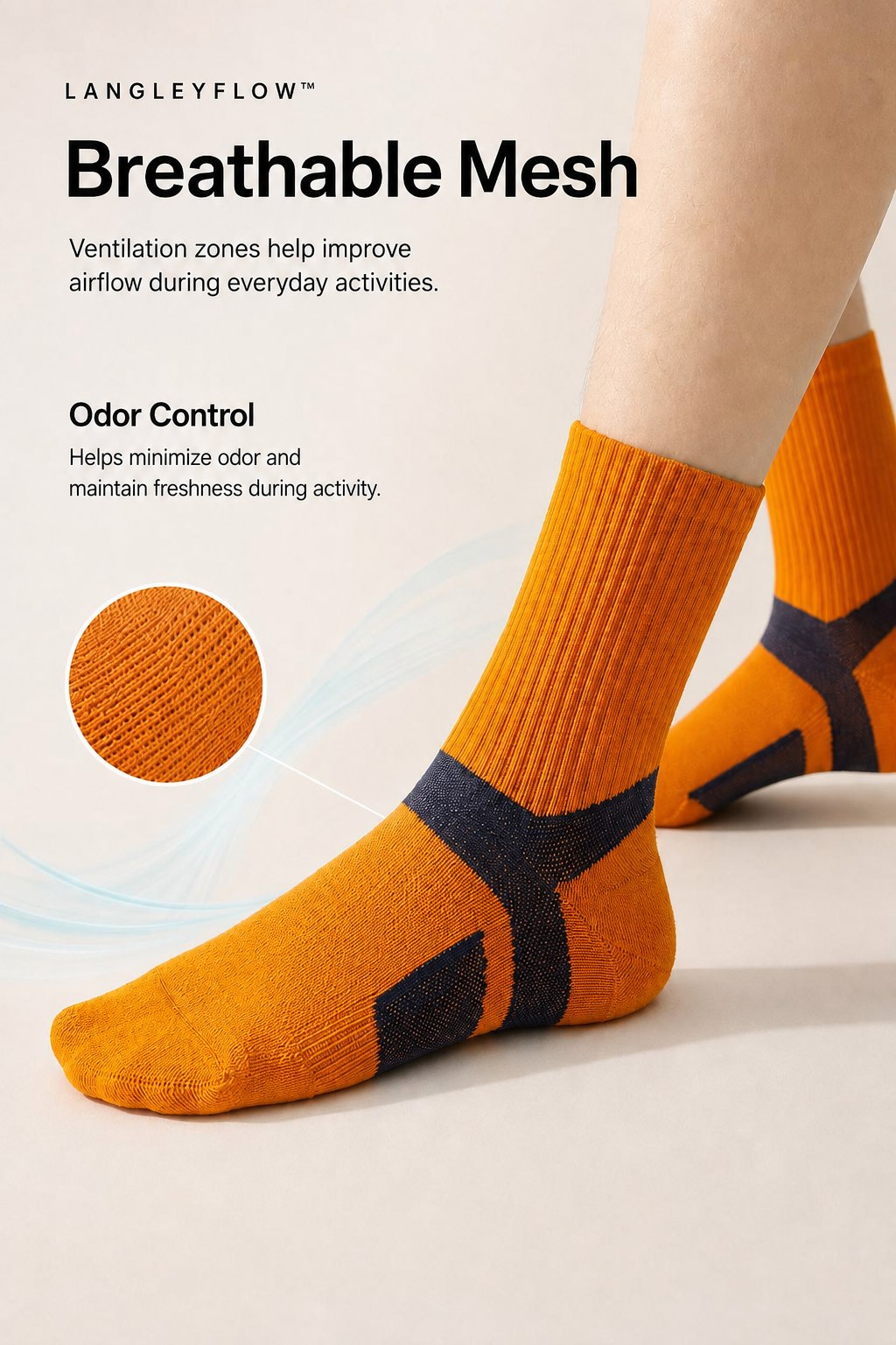 LANGLEYFLOW™ Women’s Everyday Active Socks – 3-Pair Pack